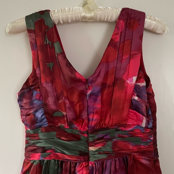 Banana Republic Silk Red Watercolor Dress - Picture 5 of 13